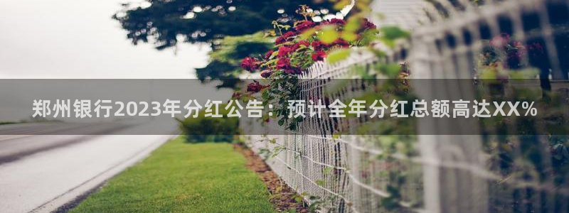 新城平台登录：郑州银行2023年分红公告：预计全年分红总额高达XX%